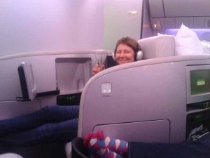 Upgraded to business class