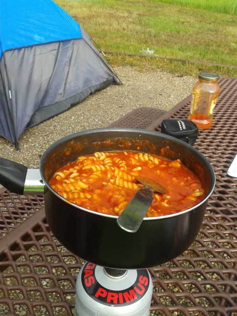 Our pasta cooked itself.